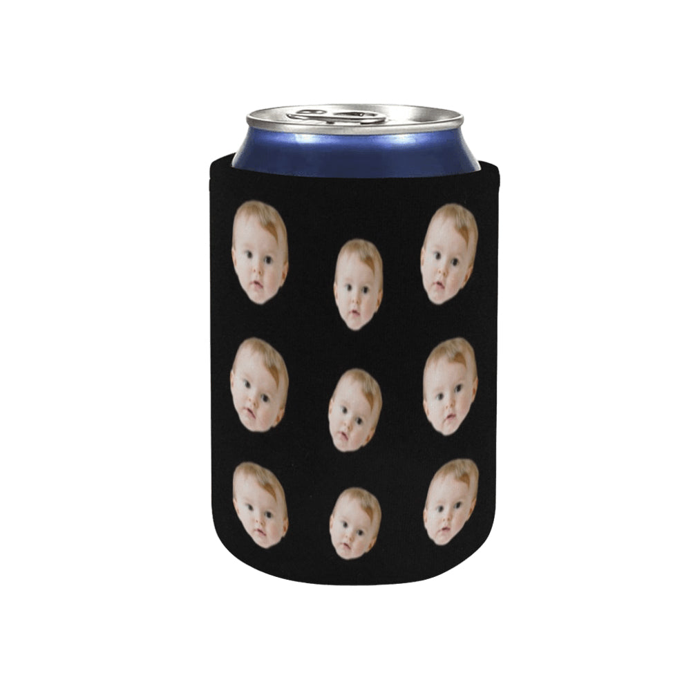 Personalized Face Can Cooler | Custom Neoprene Koozies Non Slip for Beer Cans&Bottles Funny Party Favors