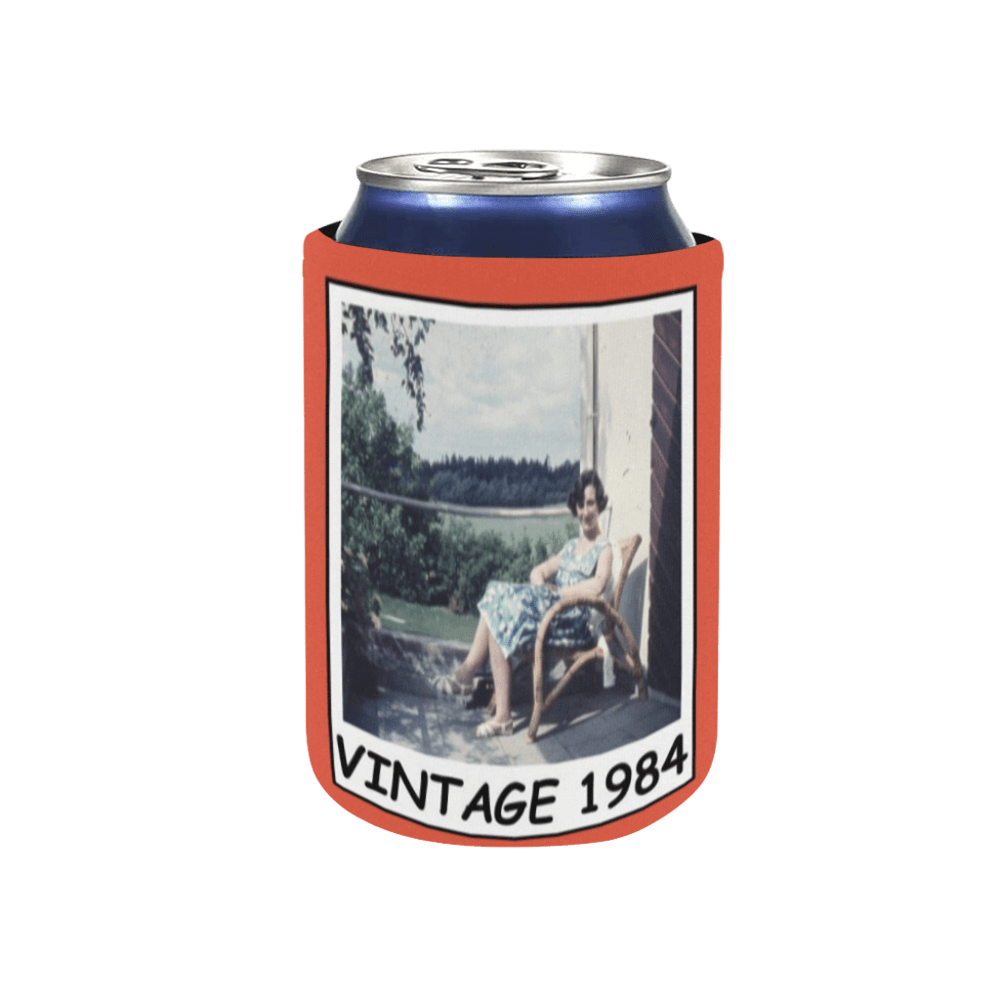 Personalized Vintage Photo Can Cooler | Custom Neoprene Koozies Non Slip for Beer Cans&Bottles Funny Anniversary/Birthday Gift