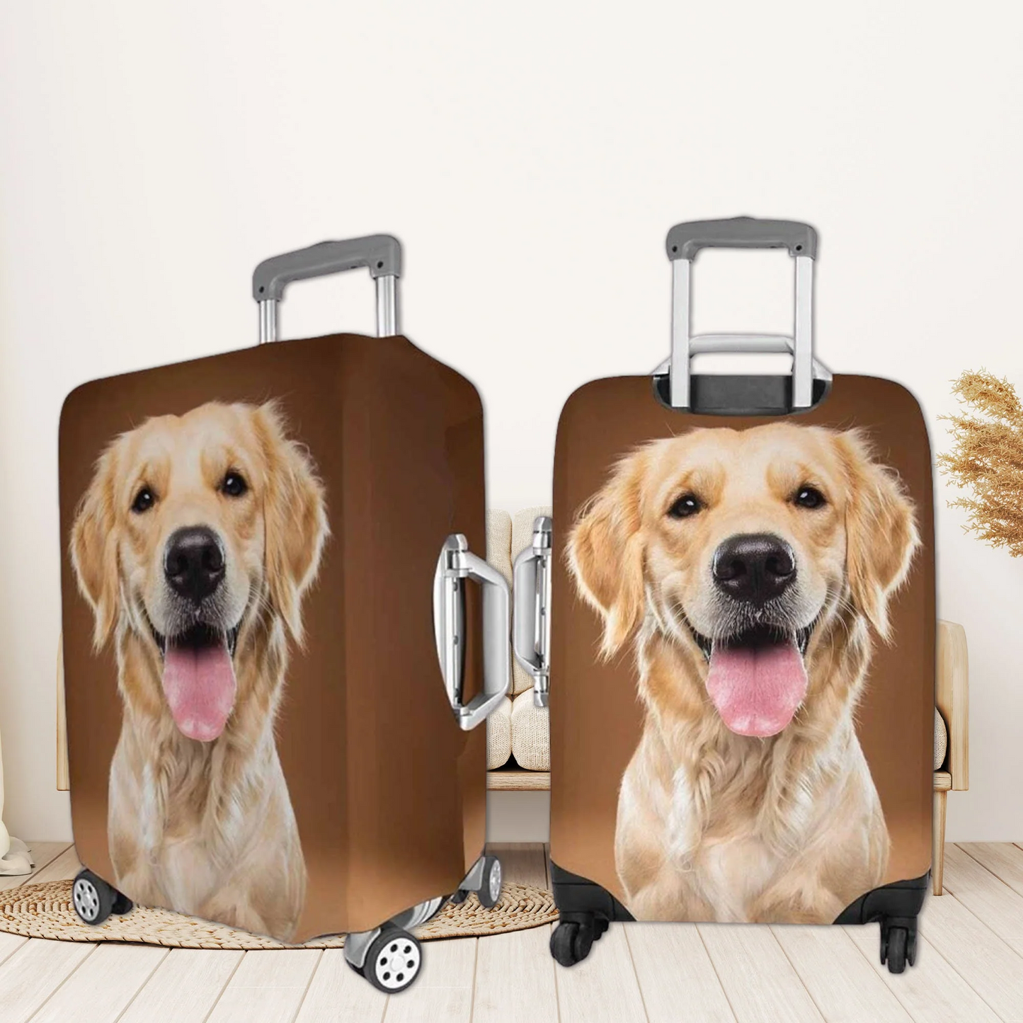 Custom Funny Photo Luggage Cover | Personalized Suitcase Cover For Travel Holiday Vacation