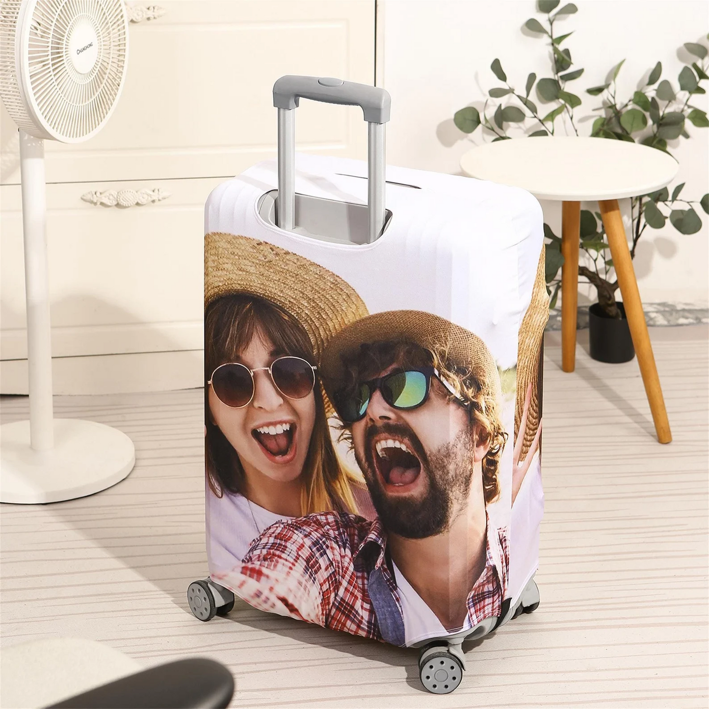 Custom Funny Photo Luggage Cover | Personalized Suitcase Cover For Travel Holiday Vacation