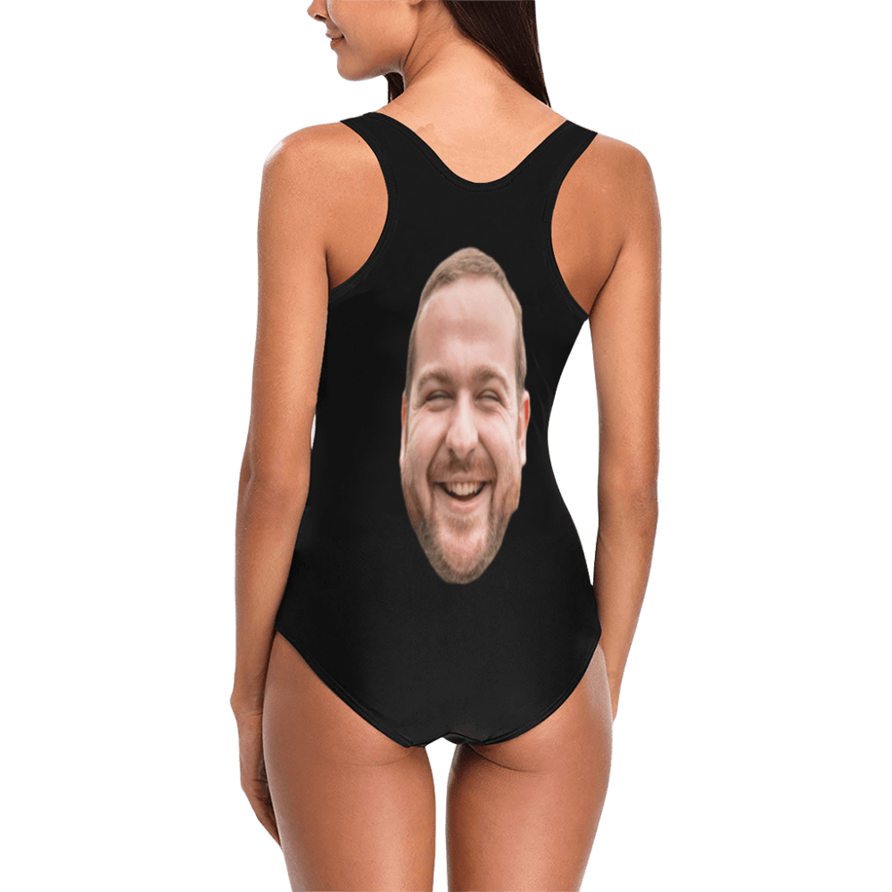 Custom Multi Color Face Swimsuit | Unique Women's Tank Top One Piece Bathing Suit Bachelor Party