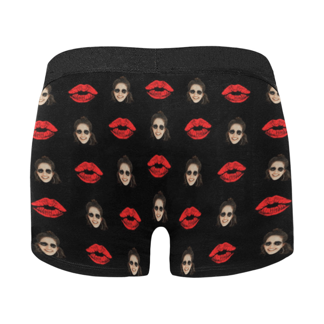 Custom Face I Lick It So It's Mine Underwear | Personalized Photo Men's Boxer Briefs For Boyfriend/Husband