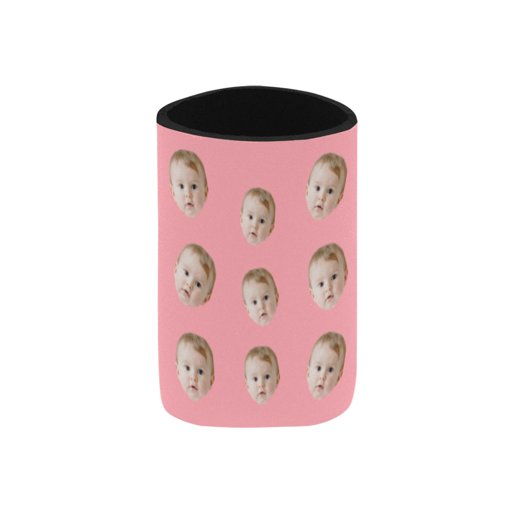 Personalized Face Can Cooler | Custom Neoprene Koozies Non Slip for Beer Cans&Bottles Funny Party Favors
