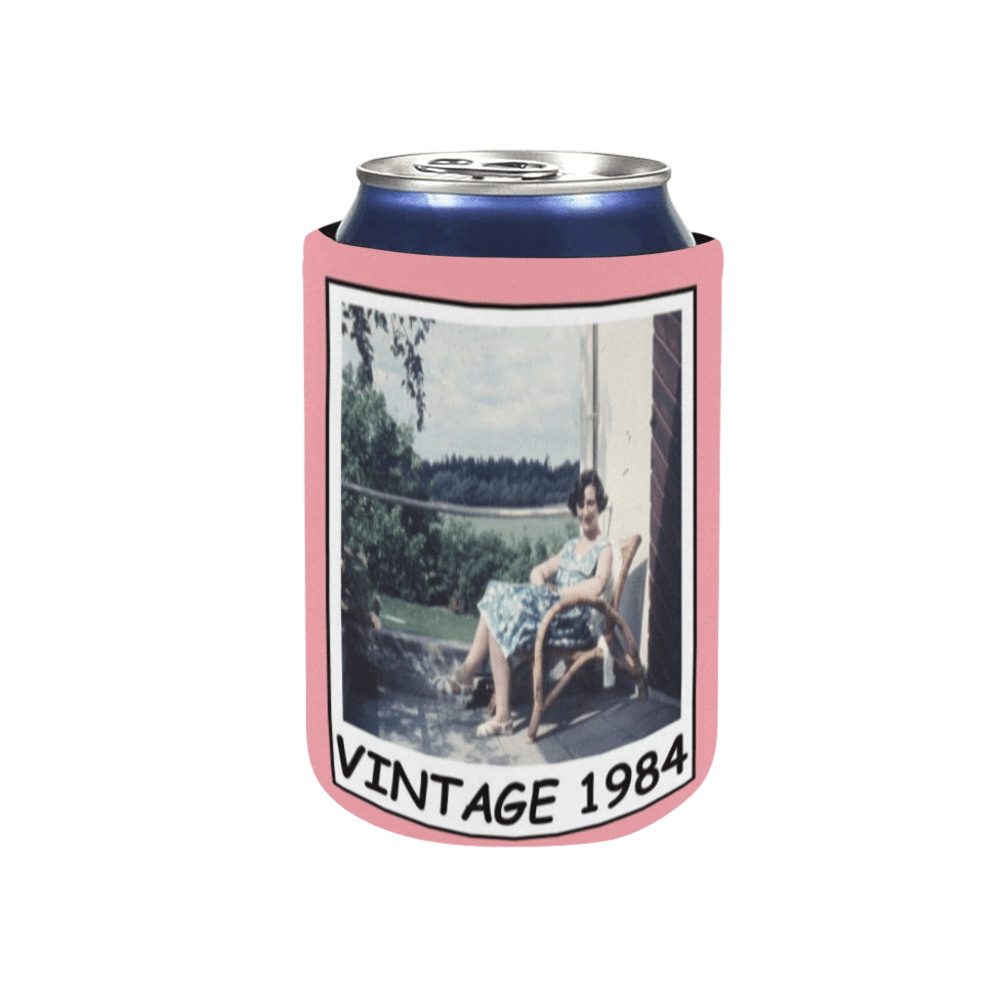Personalized Vintage Photo Can Cooler | Custom Neoprene Koozies Non Slip for Beer Cans&Bottles Funny Anniversary/Birthday Gift
