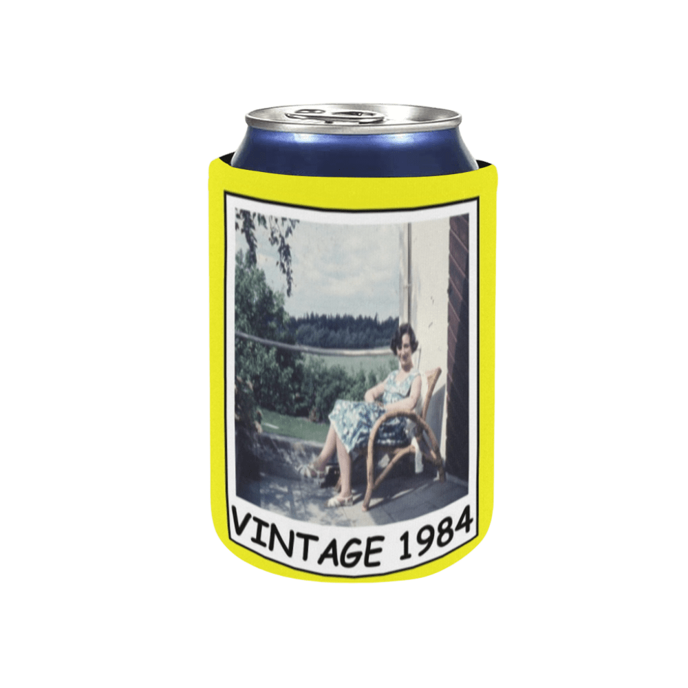 Personalized Vintage Photo Can Cooler | Custom Neoprene Koozies Non Slip for Beer Cans&Bottles Funny Anniversary/Birthday Gift