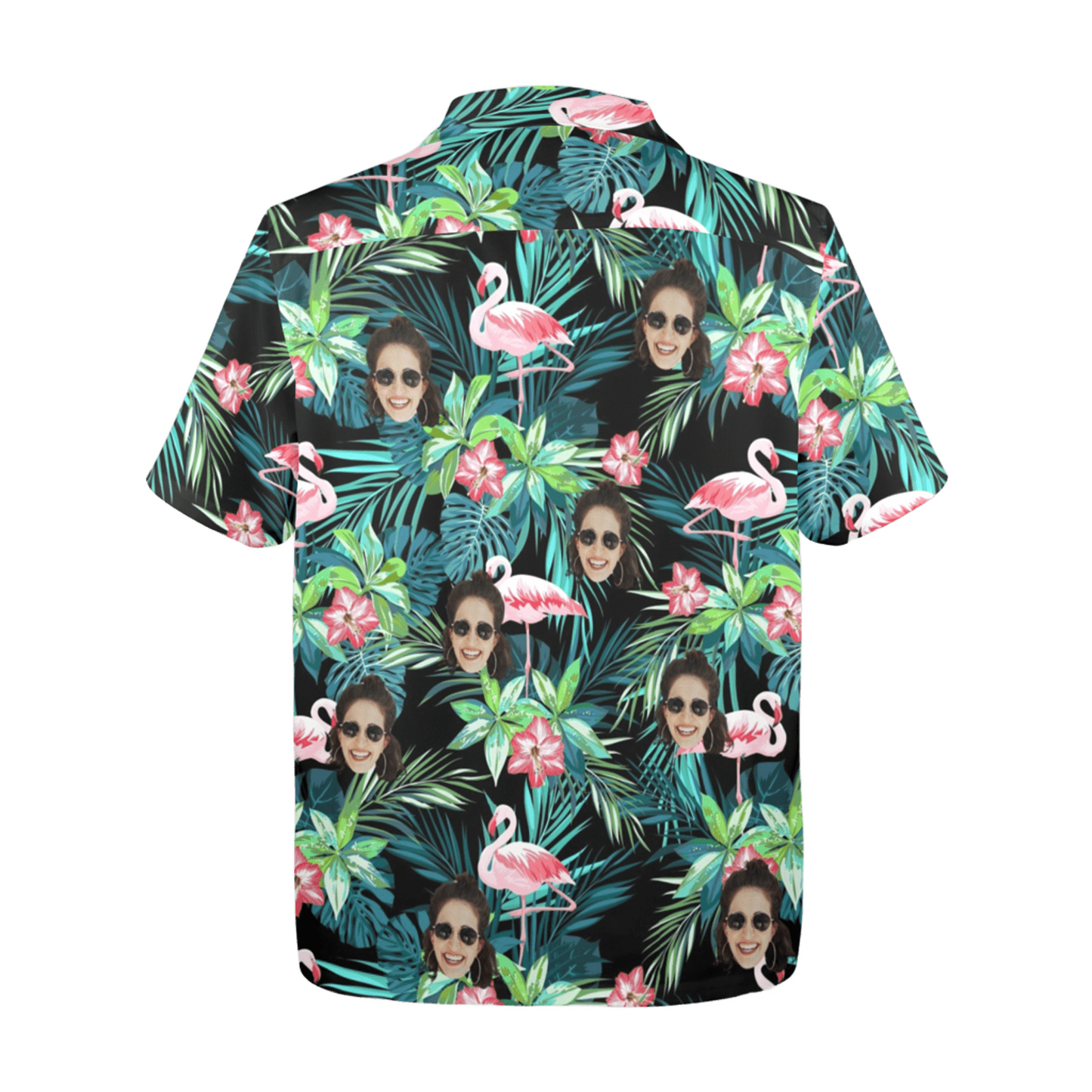 Custom Face Flamingo Hawaiian Shirt | Personalized Tropical Aloha Shirt for Men & Women