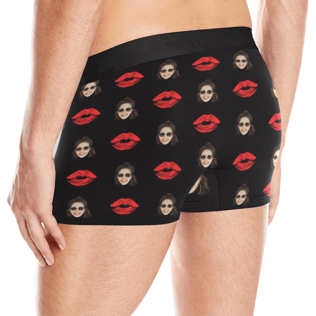 Custom Face I Lick It So It's Mine Underwear | Personalized Photo Men's Boxer Briefs For Boyfriend/Husband