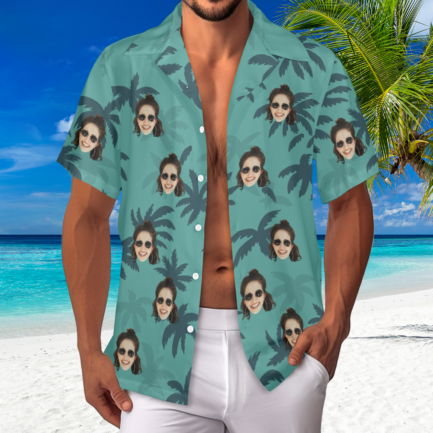 Custom Face Tommy Vercetti Hawaiian Shirt | Personalized Tropical Aloha Shirt For Cruise Party