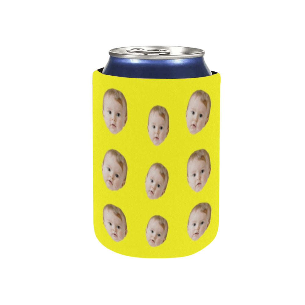 Personalized Face Can Cooler | Custom Neoprene Koozies Non Slip for Beer Cans&Bottles Funny Party Favors