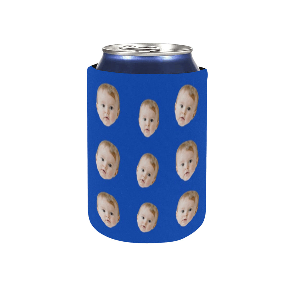 Personalized Face Can Cooler | Custom Neoprene Koozies Non Slip for Beer Cans&Bottles Funny Party Favors