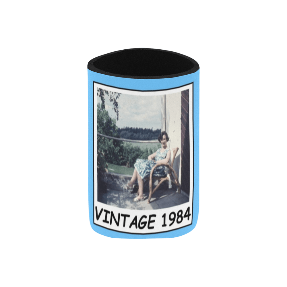 Personalized Vintage Photo Can Cooler | Custom Neoprene Koozies Non Slip for Beer Cans&Bottles Funny Anniversary/Birthday Gift