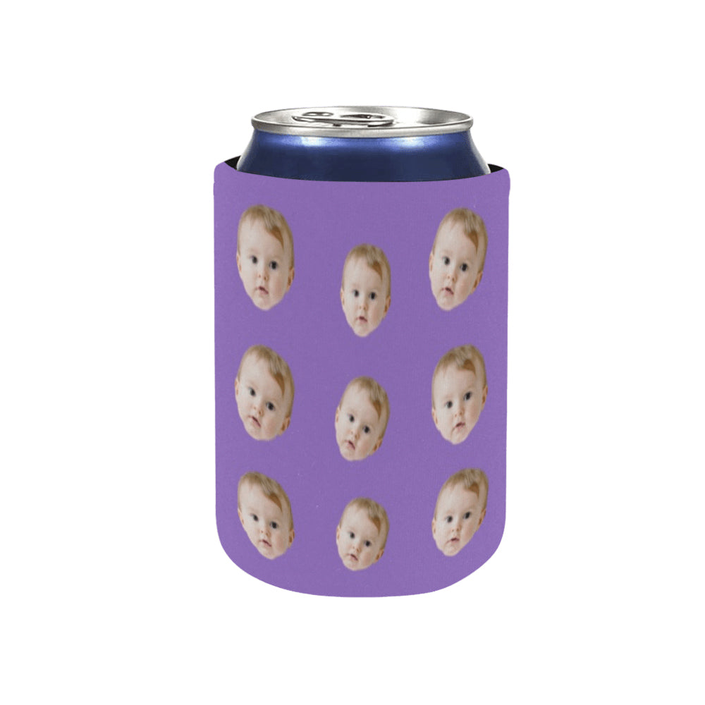 Personalized Face Can Cooler | Custom Neoprene Koozies Non Slip for Beer Cans&Bottles Funny Party Favors