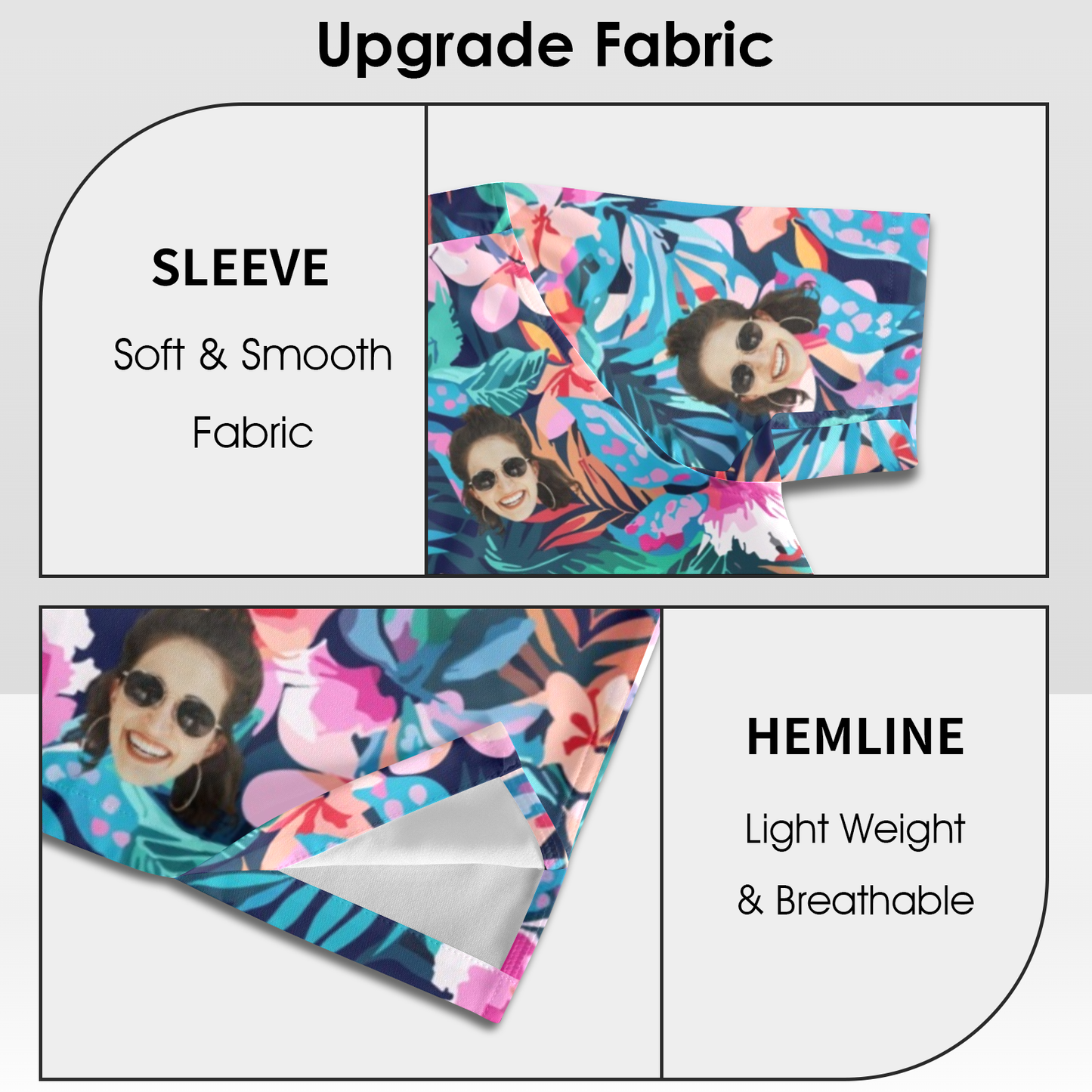 Hot Recommend Custom Face Sea Flower Hawaiian Shirt | Personalized Tropical Aloha Shirt