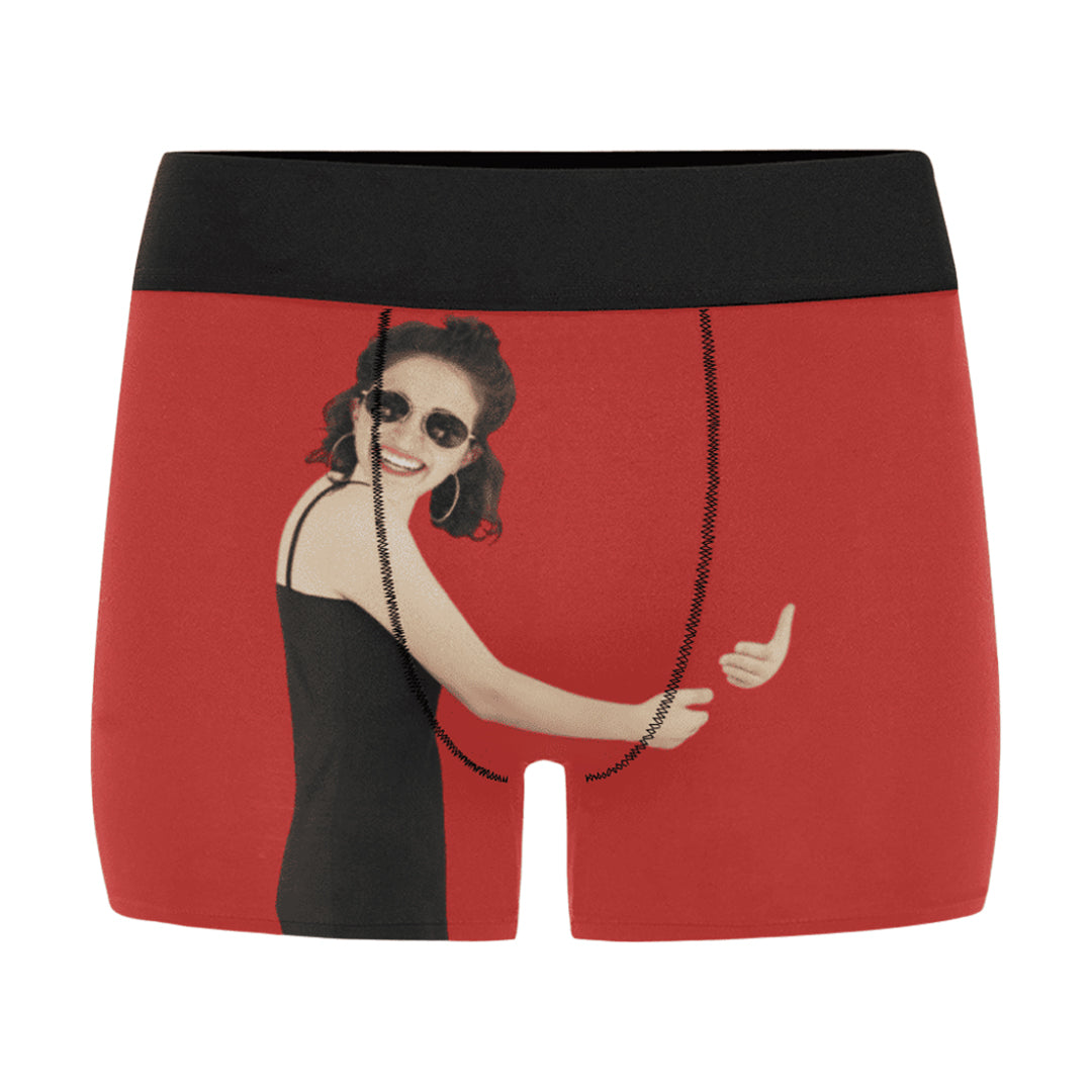 Custom Face It's Mine Underwear | Personalized Photo Men's Boxer Briefs Anniversary Honeymoon Gift