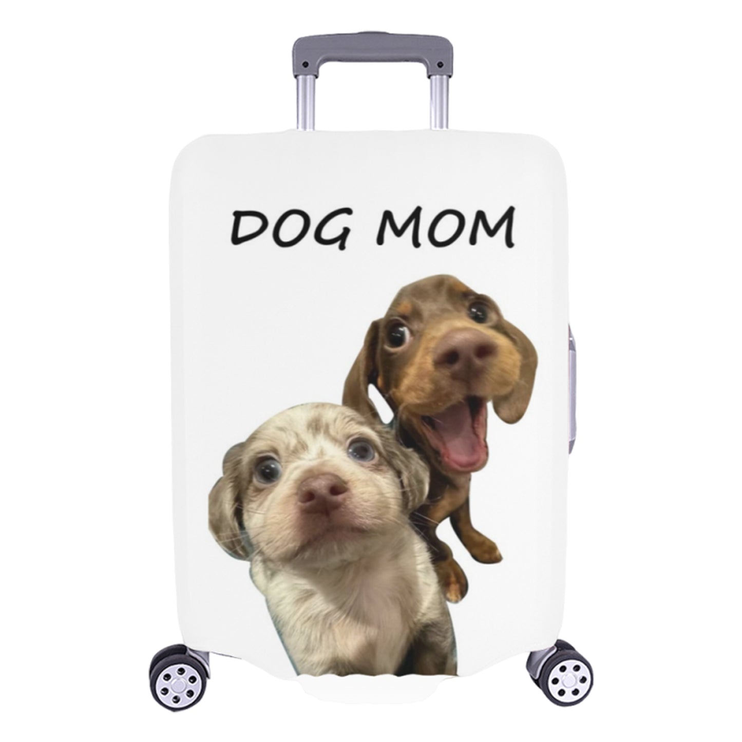 Personalized Dog Mom Pet's Photo Luggage Cover| Custom Funny Photo Suitcase Cover Pet Lovers Gift
