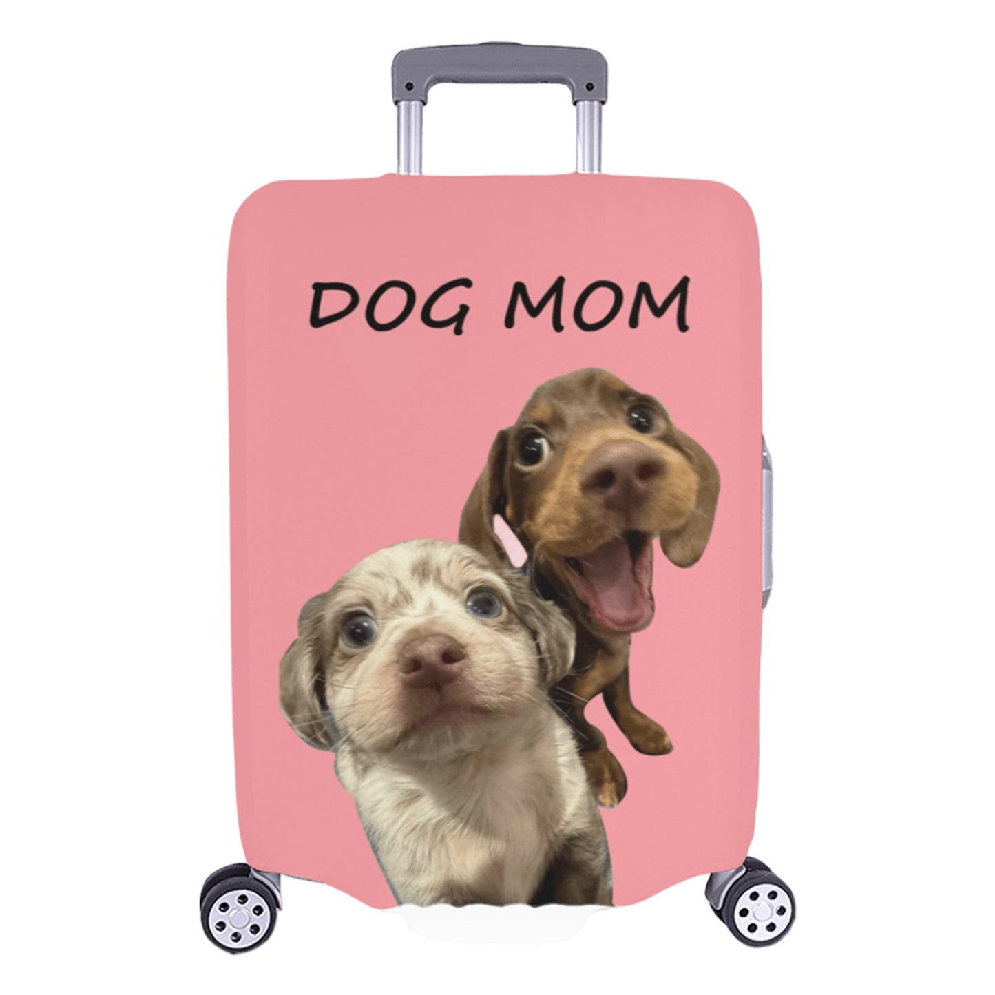 Personalized Dog Mom Pet's Photo Luggage Cover| Custom Funny Photo Suitcase Cover Pet Lovers Gift