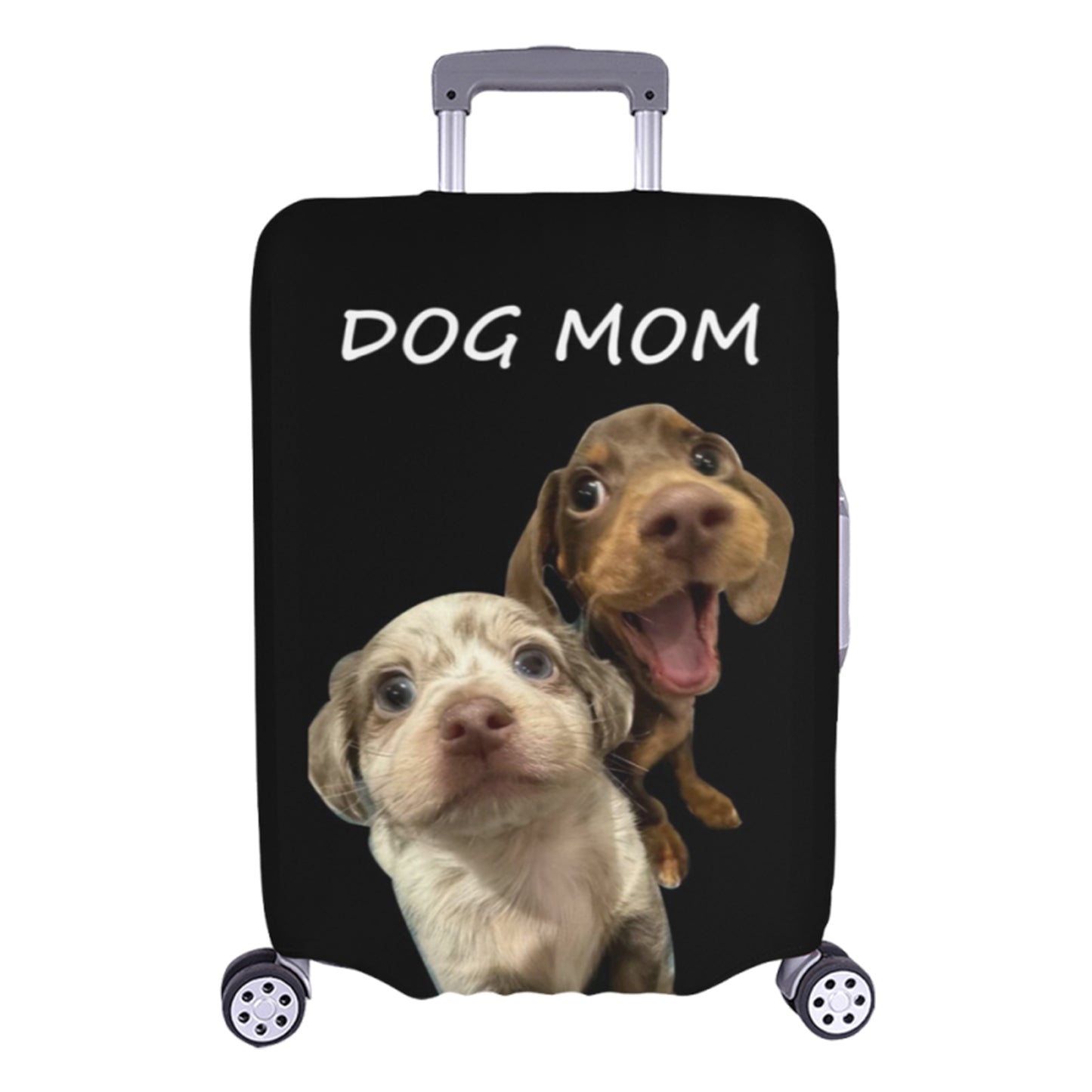 Personalized Dog Mom Pet's Photo Luggage Cover| Custom Funny Photo Suitcase Cover Pet Lovers Gift