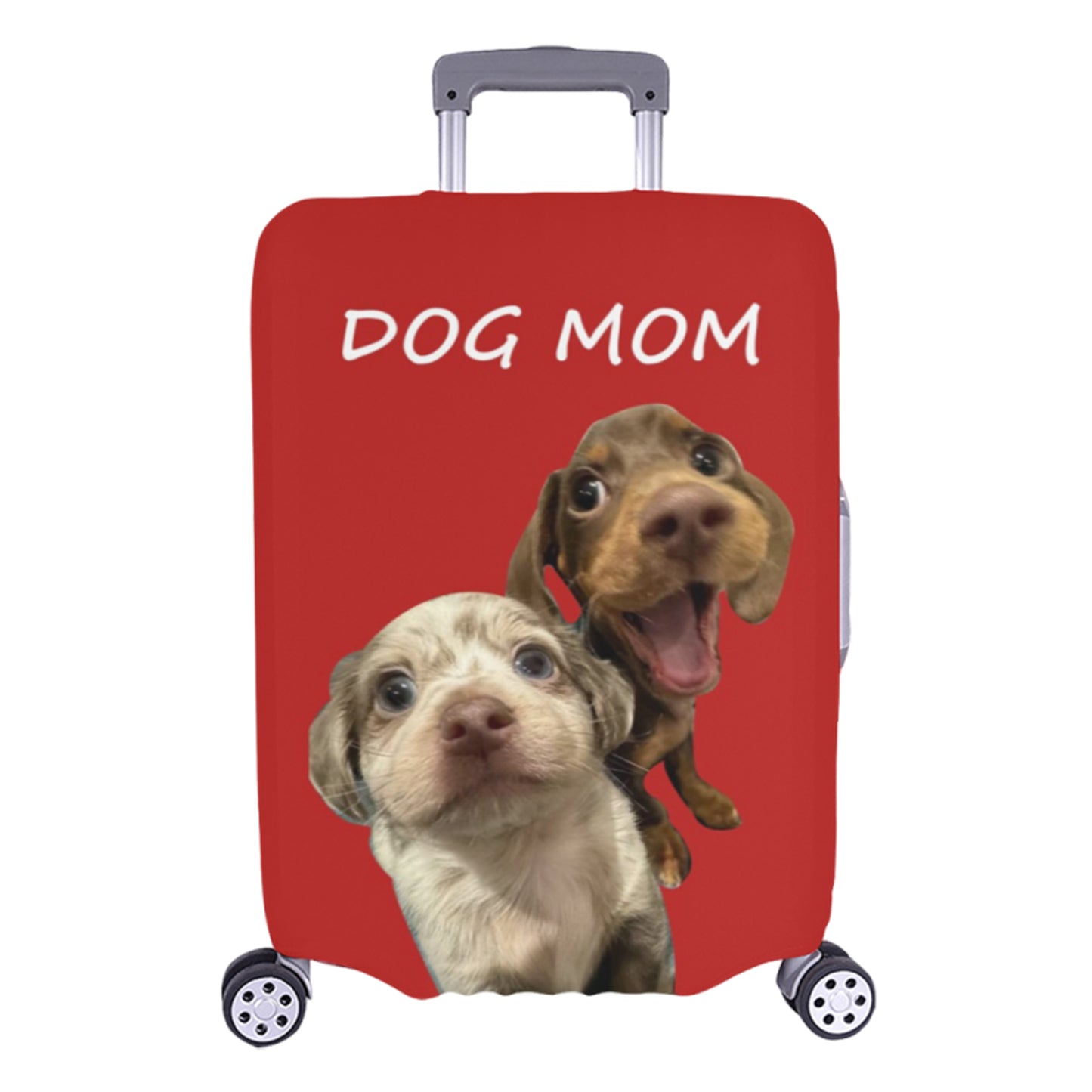 Personalized Dog Mom Pet's Photo Luggage Cover| Custom Funny Photo Suitcase Cover Pet Lovers Gift