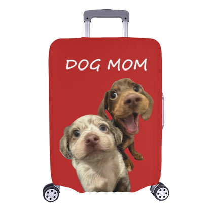 Personalized Dog Mom Pet's Photo Luggage Cover| Custom Funny Photo Suitcase Cover Pet Lovers Gift