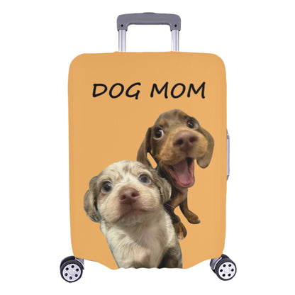 Personalized Dog Mom Pet's Photo Luggage Cover| Custom Funny Photo Suitcase Cover Pet Lovers Gift