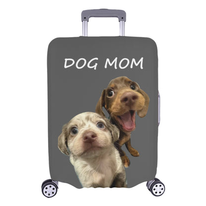 Personalized Dog Mom Pet's Photo Luggage Cover| Custom Funny Photo Suitcase Cover Pet Lovers Gift