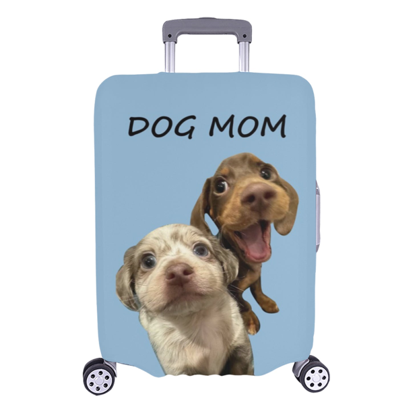 Personalized Dog Mom Pet's Photo Luggage Cover| Custom Funny Photo Suitcase Cover Pet Lovers Gift
