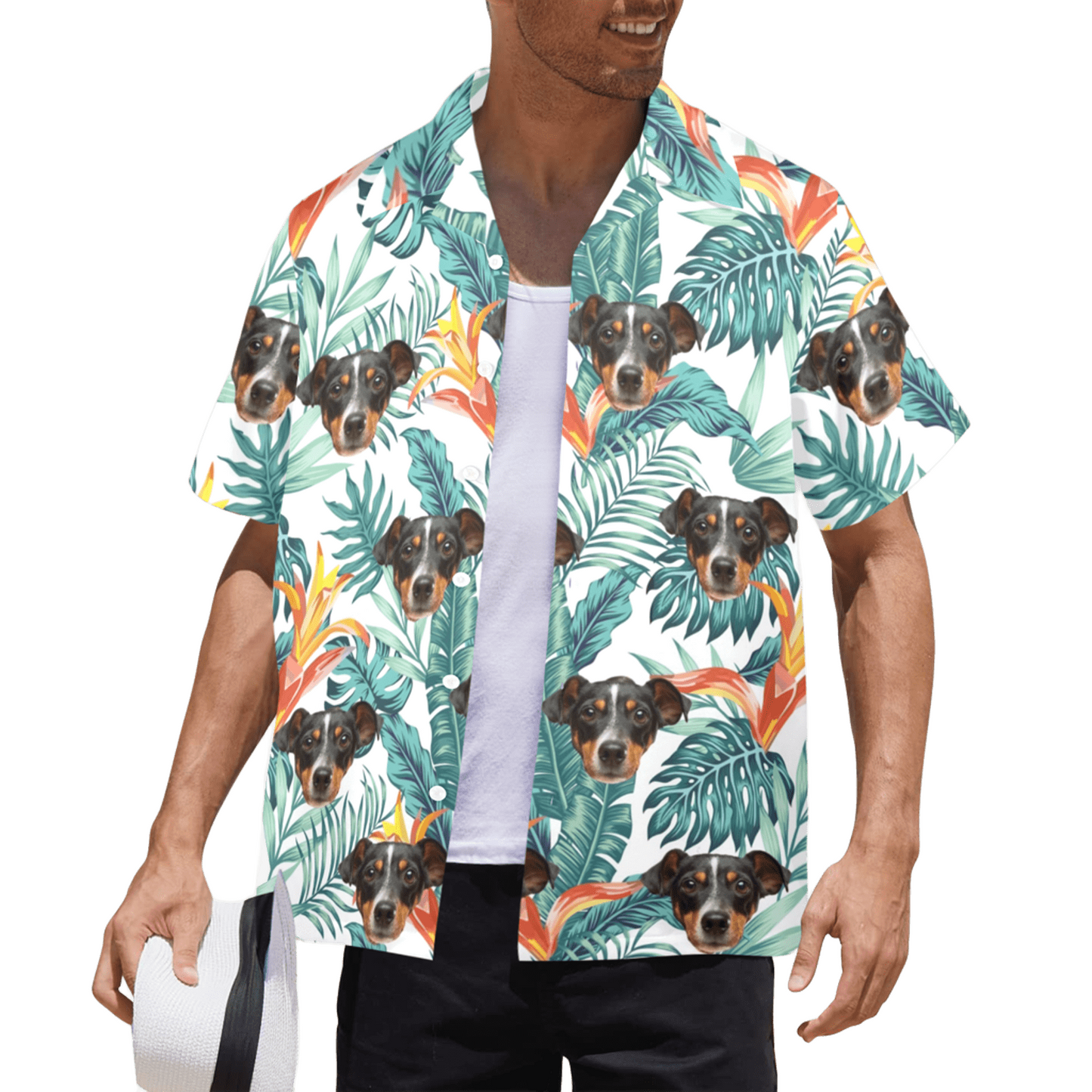 Custom Face seaweed Hawaiian Shirt | Personalized Tropical Summer Shirt Vacation Party Gift
