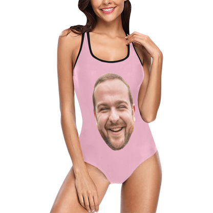 Custom Multi Color Face Swimsuit | Unique Women's Tank Top One Piece Bathing Suit Bachelor Party