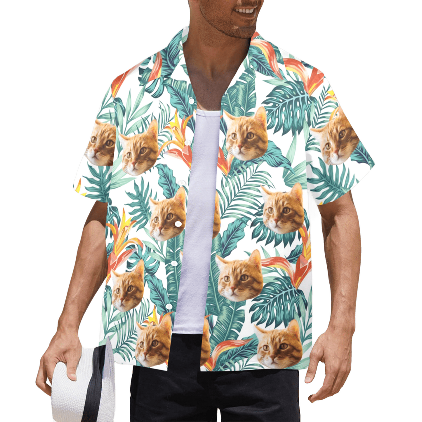 Custom Face seaweed Hawaiian Shirt | Personalized Tropical Summer Shirt Vacation Party Gift