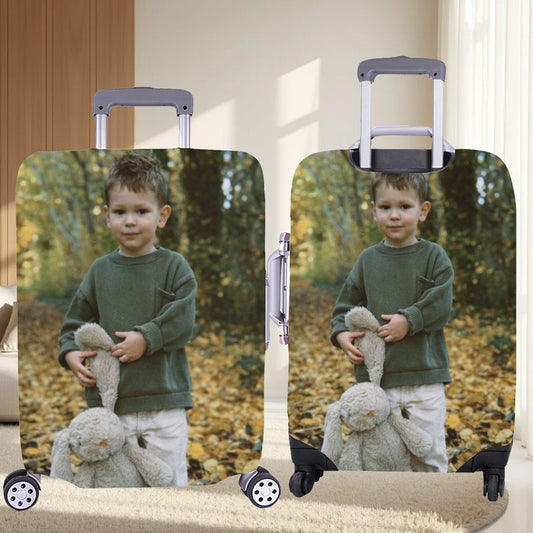 Personalized 18-28 Inch Photo Luggage Cover| Custom Funny Photo Suitcase Cover For Travel Gift