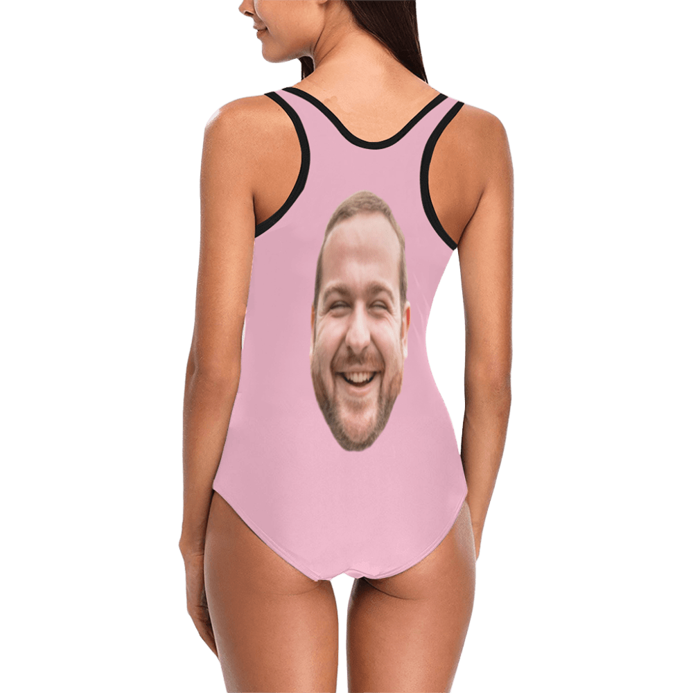 Custom Multi Color Face Swimsuit | Unique Women's Tank Top One Piece Bathing Suit Bachelor Party