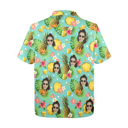 Custom Face Pineapple Hawaiian Shirt | Personalized Tropical Aloha Shirt For Summer Vacation