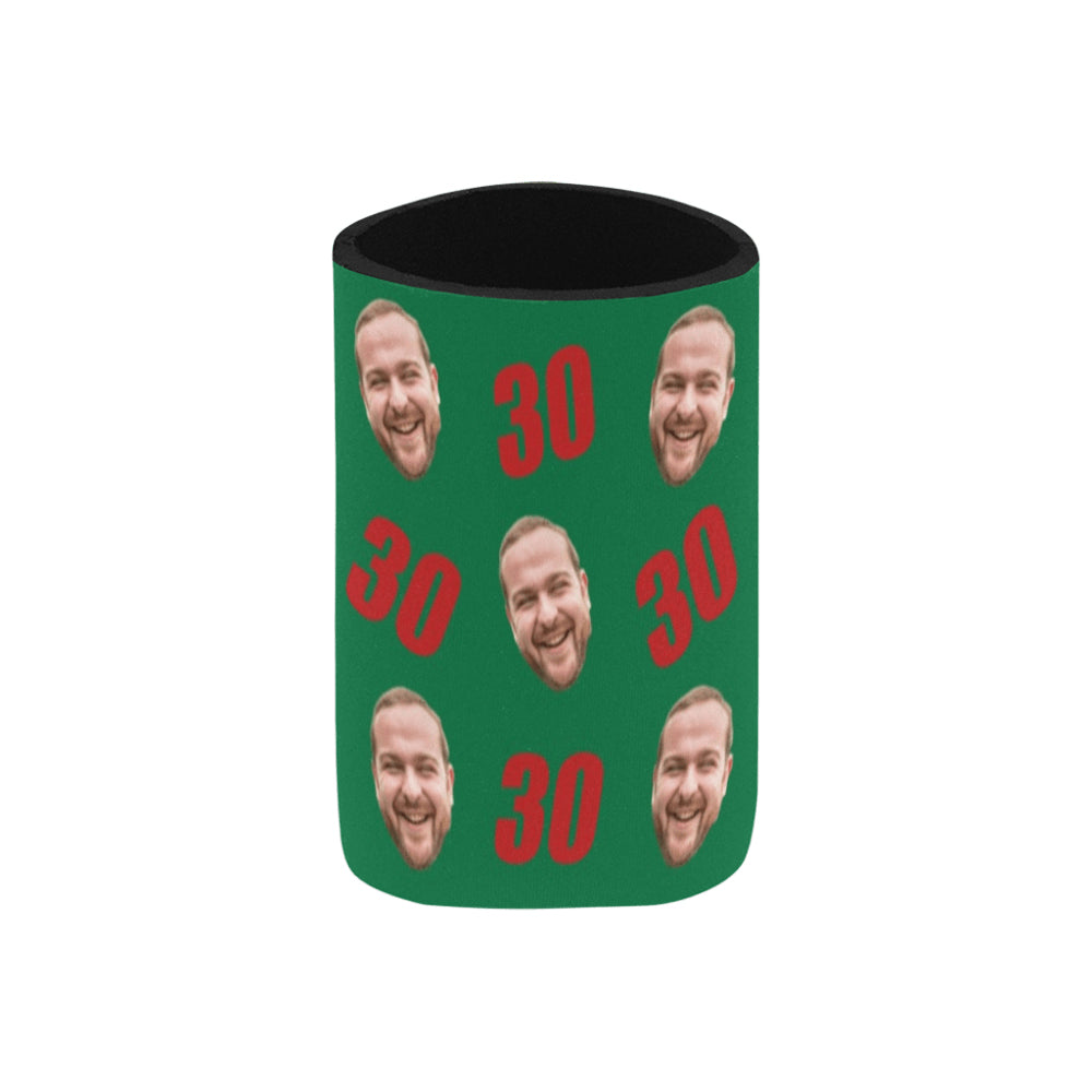 Personalized Face&Age Can Cooler | Custom Neoprene Koozies Non Slip for Beer Cans&Bottles Funny Birthday Party Favors