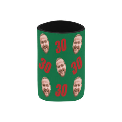 Personalized Face&Age Can Cooler | Custom Neoprene Koozies Non Slip for Beer Cans&Bottles Funny Birthday Party Favors
