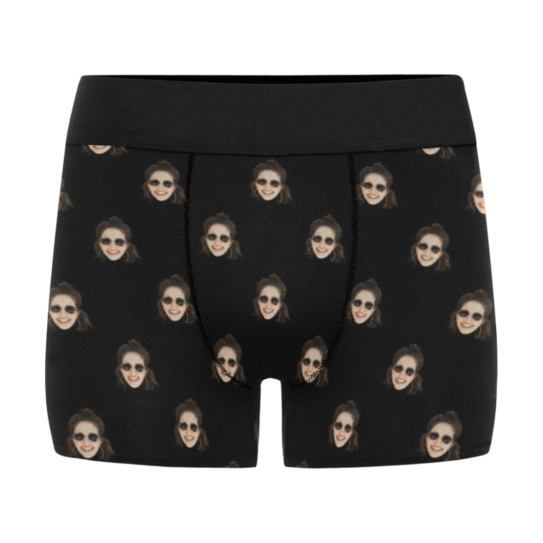 Custom Girlfriend/Wife Face Underwear | Personalized Photo Men's Boxer Briefs Funny Gifts