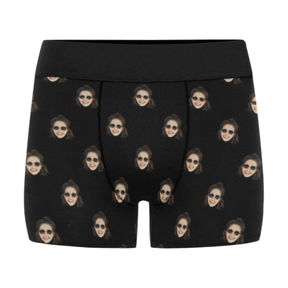Custom Girlfriend/Wife Face Underwear | Personalized Photo Men's Boxer Briefs Funny Gifts