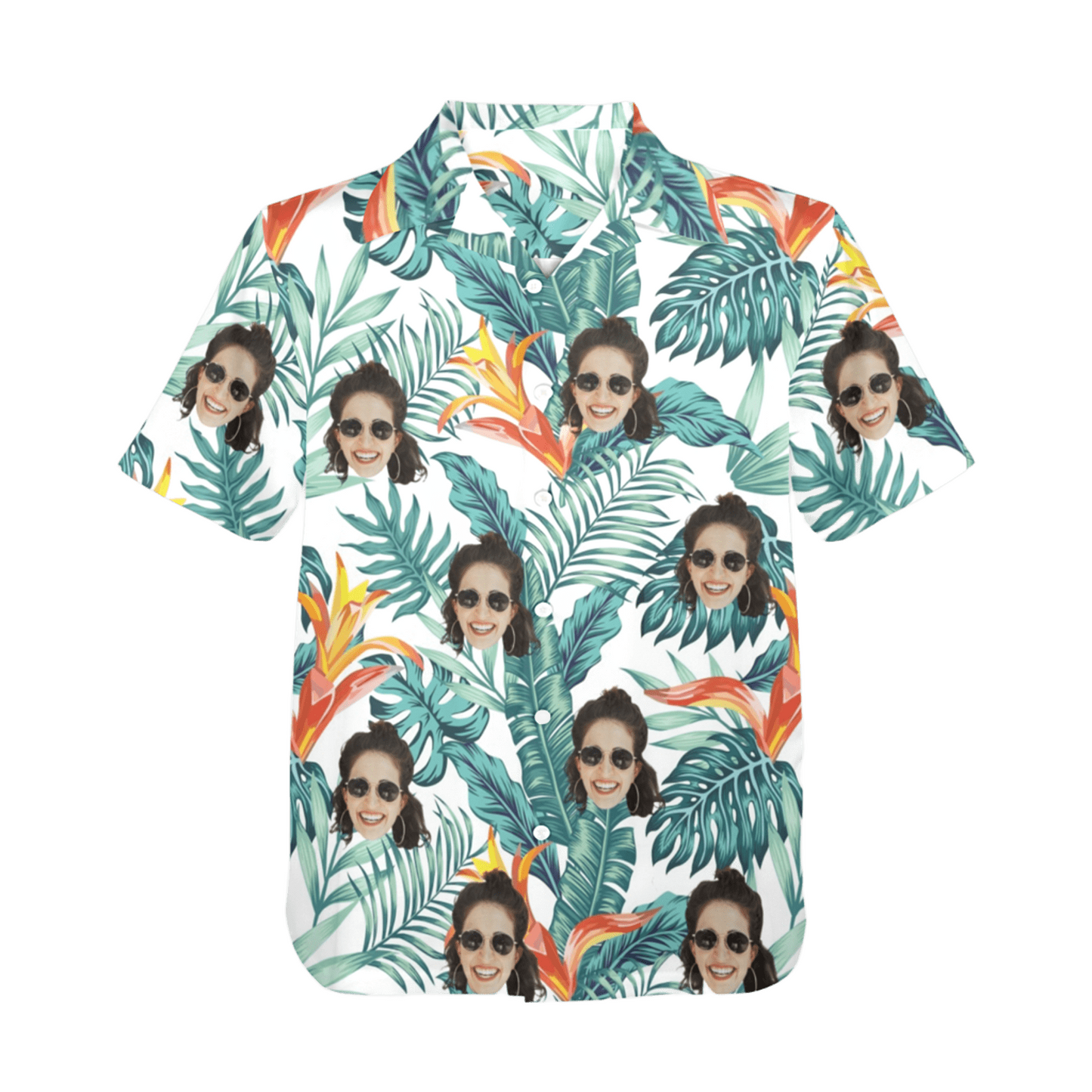 Custom Face seaweed Hawaiian Shirt | Personalized Tropical Summer Shirt Vacation Party Gift
