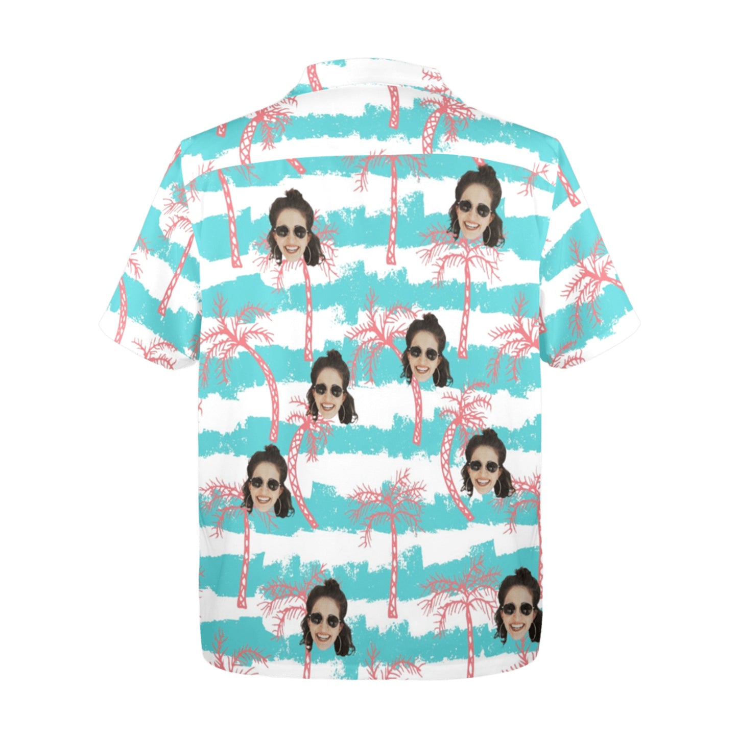 Custom Face Azure Wave Coconut Shore Hawaiian Shirt | Personalized Tropical Aloha Shirt For Spring/Summer Vacation