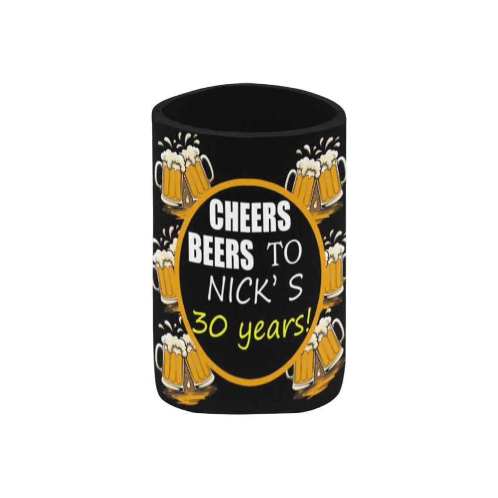 Personalized Photo Beer Can Cooler | Custom Neoprene Koozies Non Slip for Beer Cans&Bottles Birthday Party Favors