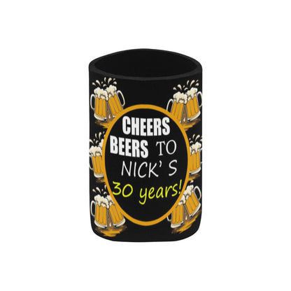 Personalized Photo Beer Can Cooler | Custom Neoprene Koozies Non Slip for Beer Cans&Bottles Birthday Party Favors