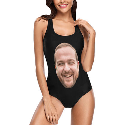 Custom Multi Color Face Swimsuit | Unique Women's Tank Top One Piece Bathing Suit Bachelor Party