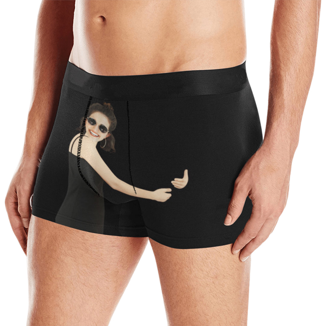 Custom Face It's Mine Underwear | Personalized Photo Men's Boxer Briefs Anniversary Honeymoon Gift