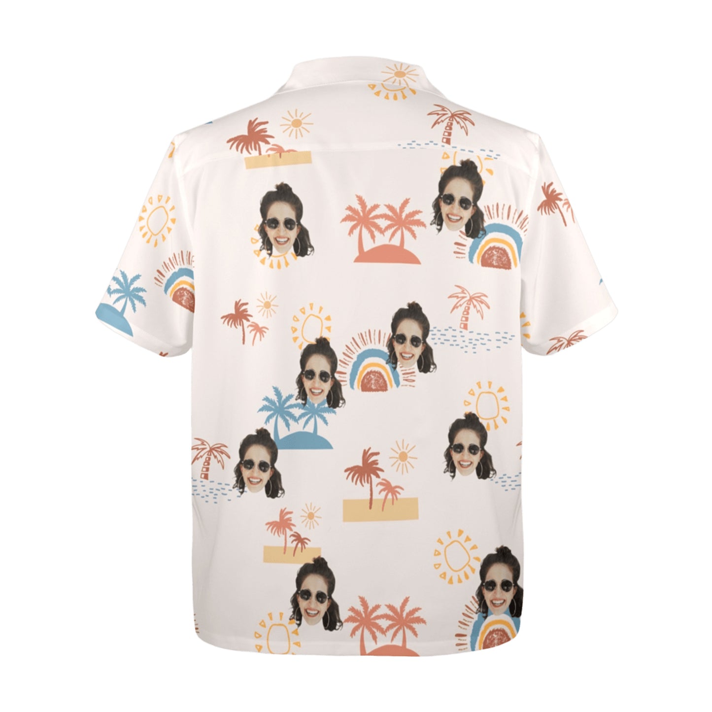 Custom Face Anime Sunset Coconut Breeze Hawaiian Shirt | Personalized Tropical Aloha Shirt For Wedding/Bachelor Party