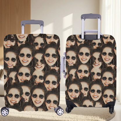 Personalized Dense Face Photo Luggage Cover | Customized Cases Protective Print Cover Gifts for Him&Her Travel Case Protect