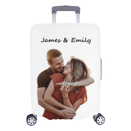 Personalized Photo & Name Luggage Cover| Custom Funny Photo Suitcase Cover for Travel Lovers