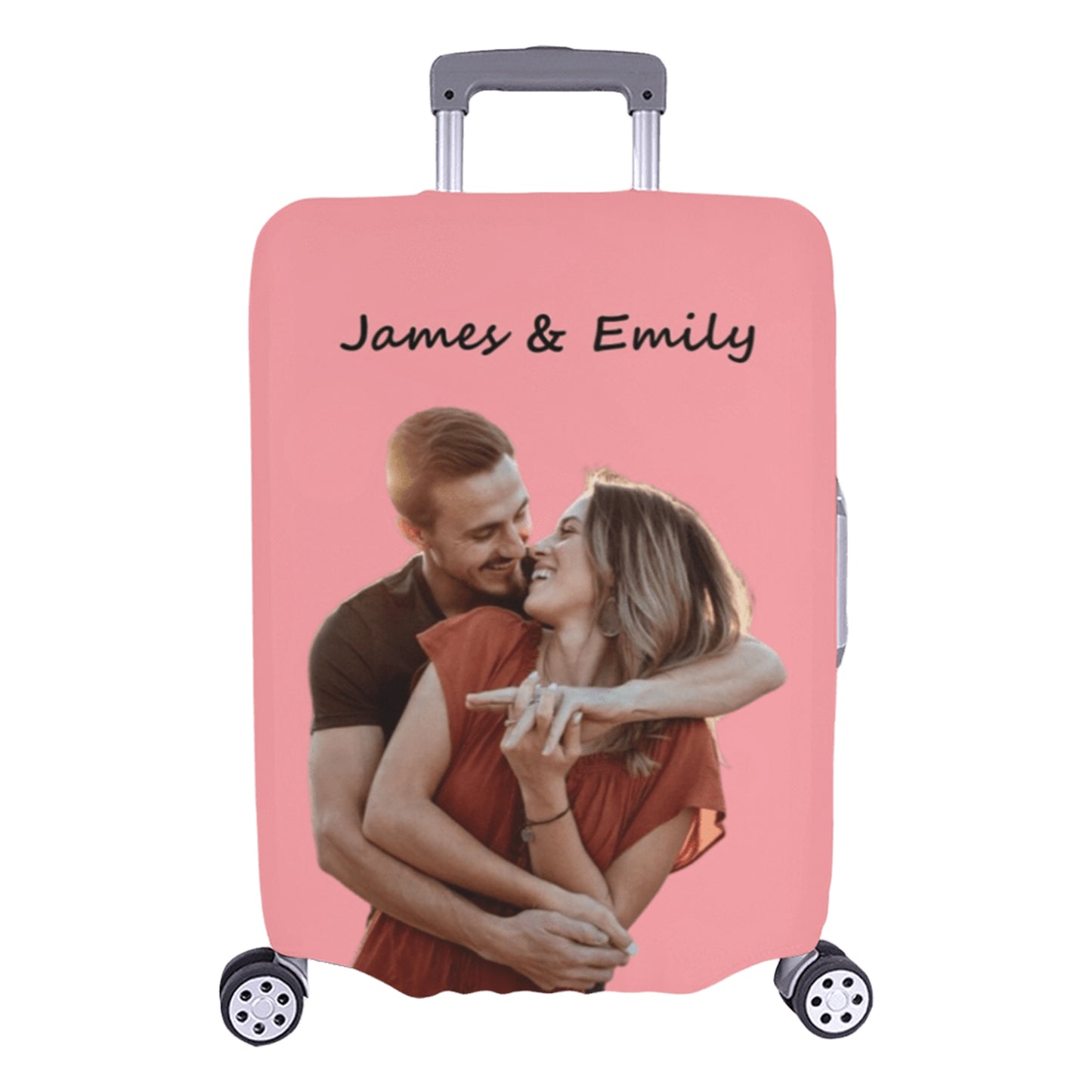 Personalized Photo & Name Luggage Cover| Custom Funny Photo Suitcase Cover for Travel Lovers