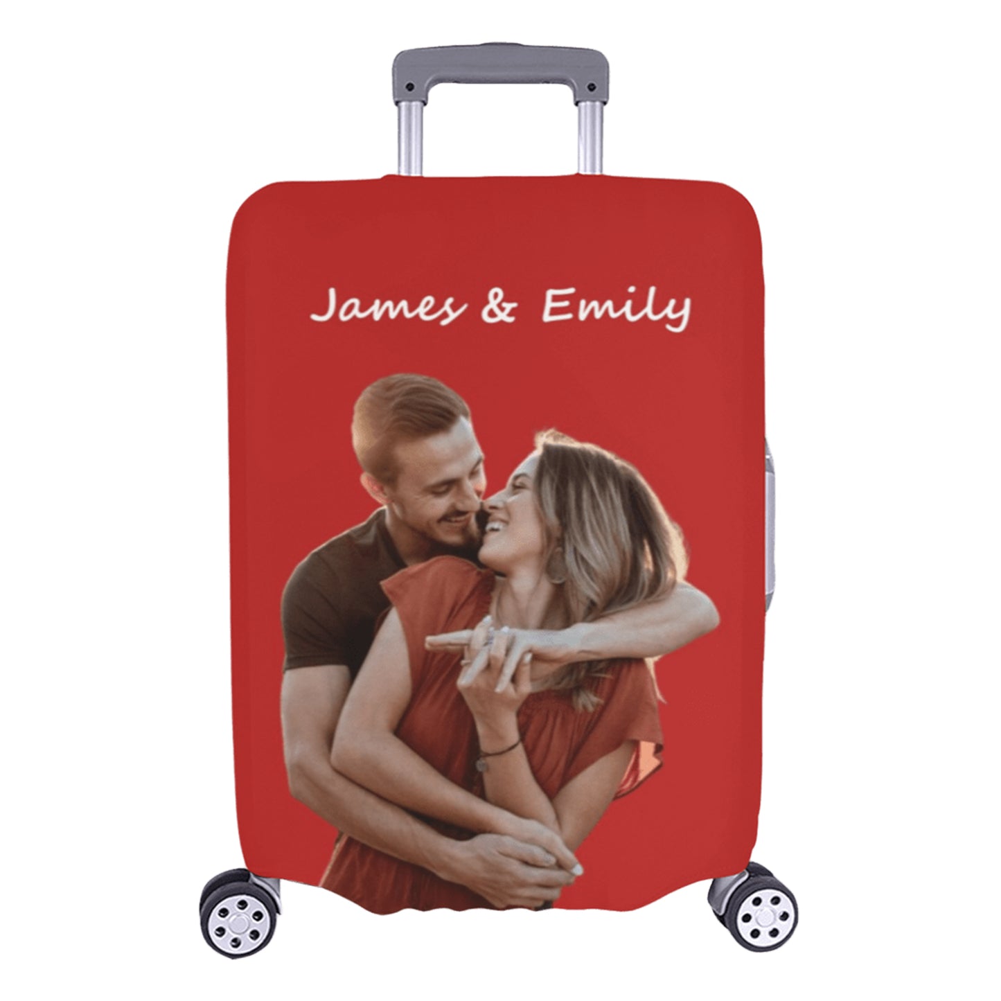 Personalized Photo & Name Luggage Cover| Custom Funny Photo Suitcase Cover for Travel Lovers