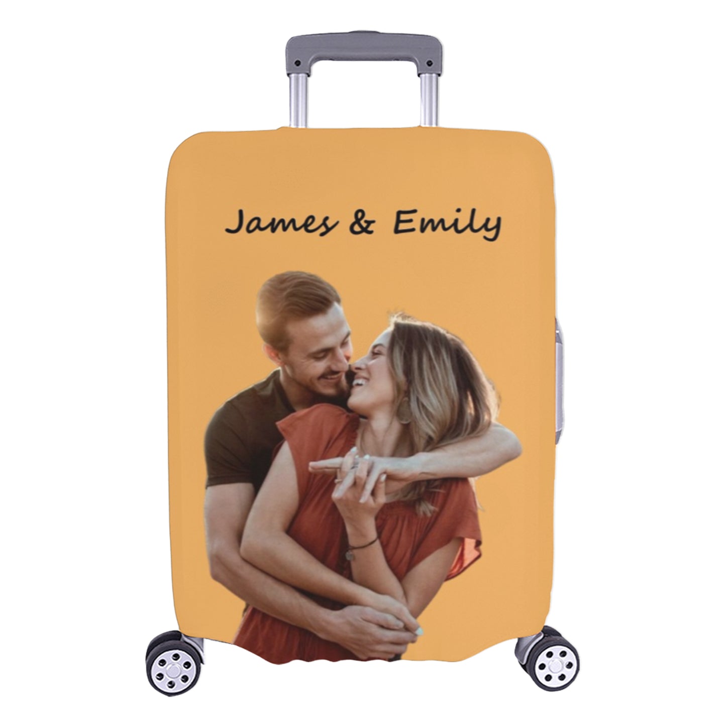 Personalized Photo & Name Luggage Cover| Custom Funny Photo Suitcase Cover for Travel Lovers