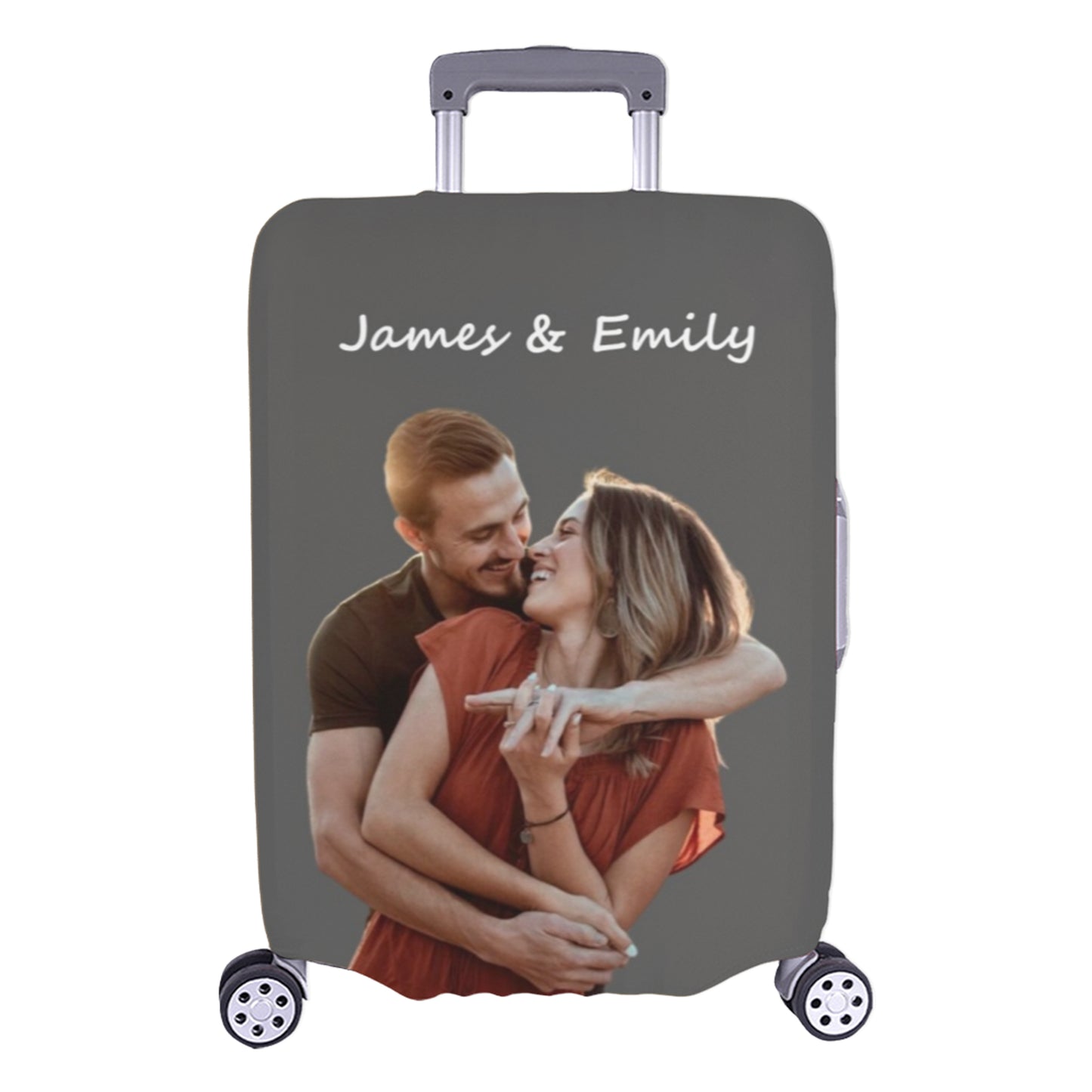 Personalized Photo & Name Luggage Cover| Custom Funny Photo Suitcase Cover for Travel Lovers