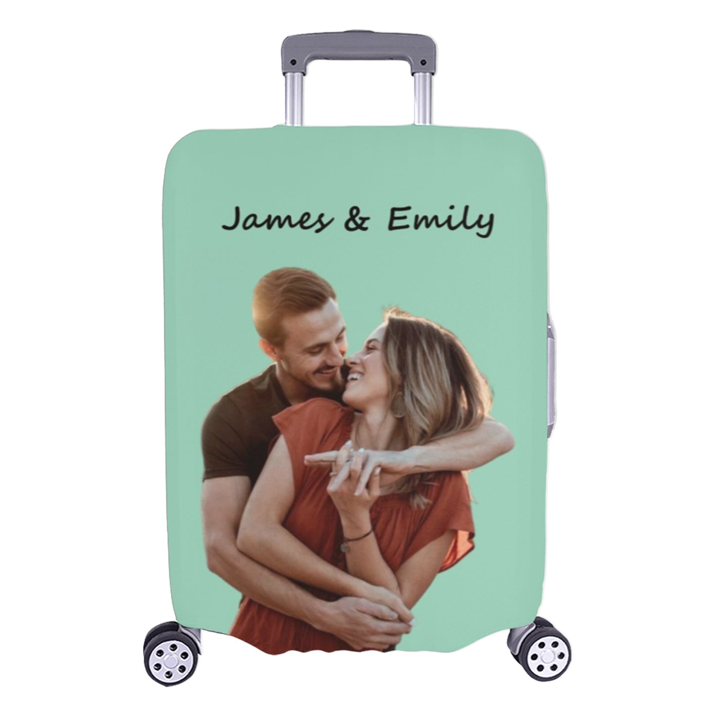 Personalized Photo & Name Luggage Cover| Custom Funny Photo Suitcase Cover for Travel Lovers